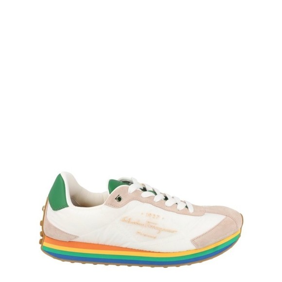 Ferragamo Iggy Mixed Media Sneakers - NWT - Picture 1 of 5
